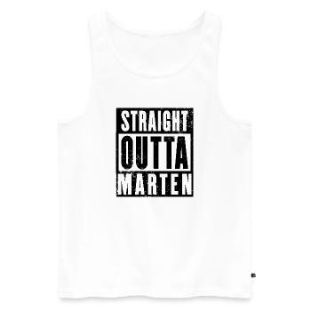 Marten, Dortmund Stadtteil, Ruhrgebiet, Ruhrpott, - Männer Premium Bio Tank Top - Weiß - Vorne - Michal (187cm)