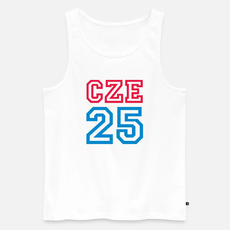 TSCHECHIEN Czech Republic - Männer Premium Bio Tank Top - Weiß