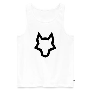 LOGO du loup - Débardeur bio Premium Homme - blanc - Devant - AI Model Male 178 light (178cm)