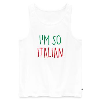 I'M SO ITALIAN Italy Italien - Männer Premium Bio Tank Top - Weiß - Vorne - AI Model Male 178 light (178cm)