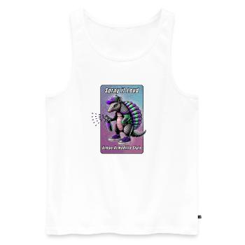 Vaporisez-le fort – Urban Armadillo - Débardeur bio Premium Homme - blanc - Devant - Michal (187cm)