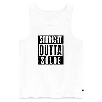 Sölde, Ruhrgebiet, Ruhrpott, echter Sölder - Männer Premium Bio Tank Top - Weiß - Vorne - Michal (187cm)