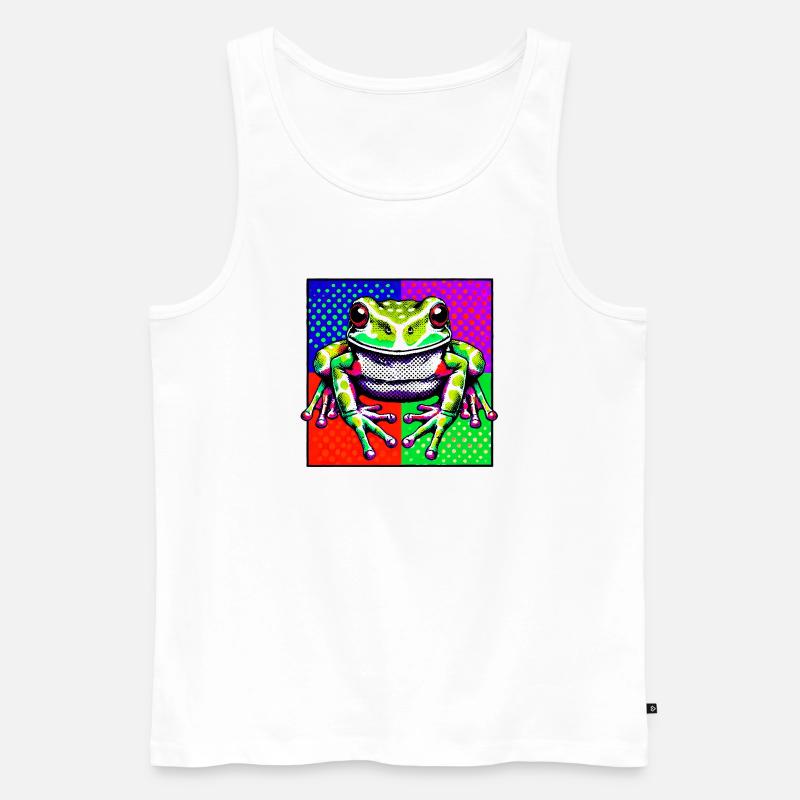Frosch - Männer Premium Bio Tank Top - Weiß