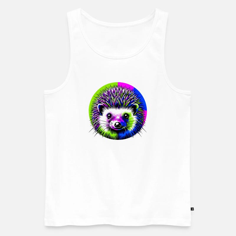 Igel - Männer Premium Bio Tank Top - Weiß