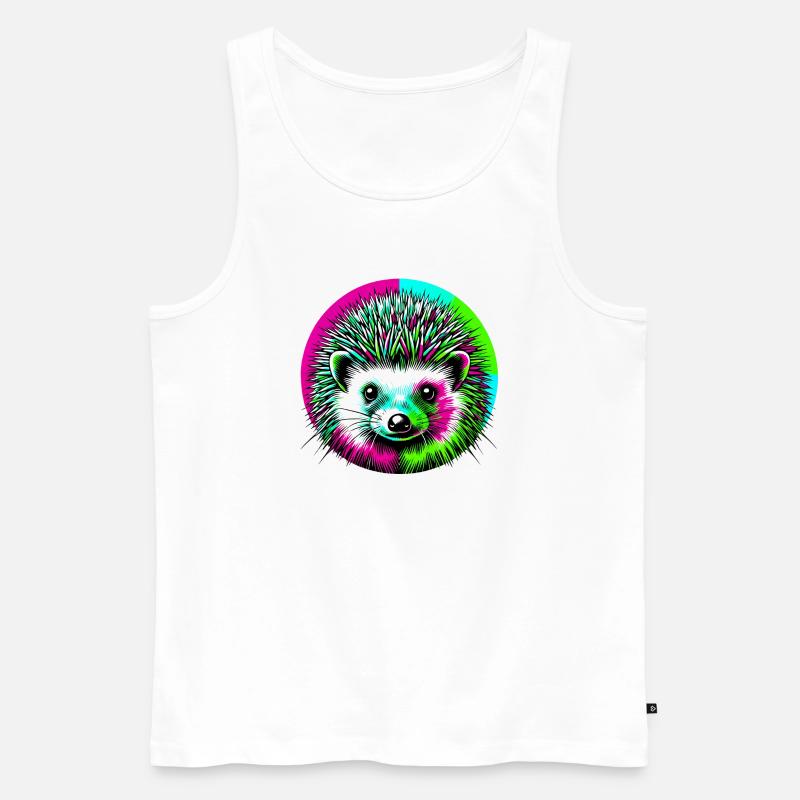 Igel - Männer Premium Bio Tank Top - Weiß