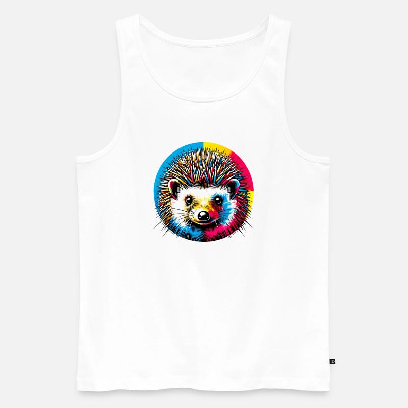 Igel - Männer Premium Bio Tank Top - Weiß