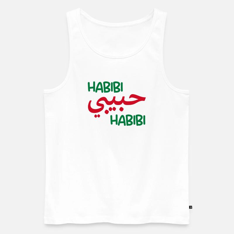 Habibi - Männer Premium Bio Tank Top - Weiß
