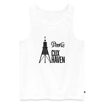 Lieber Cuxhaven als Paris - Männer Premium Bio Tank Top - Weiß - Vorne - Michal (187cm)