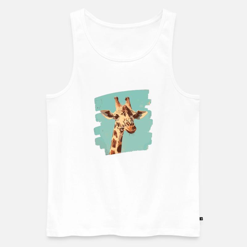 Giraffe - Männer Premium Bio Tank Top - Weiß