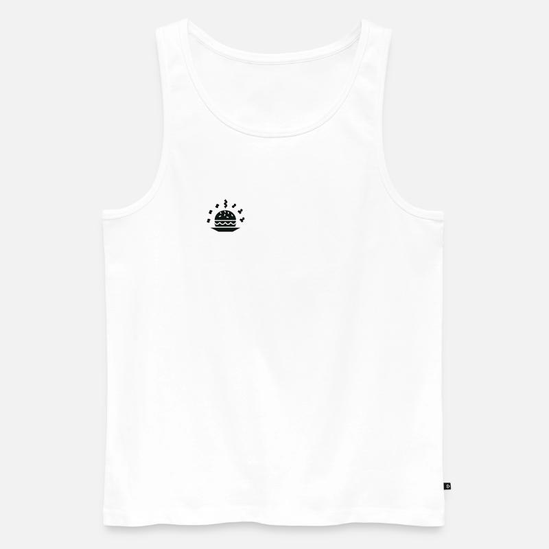Burger - Männer Premium Bio Tank Top - Weiß