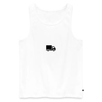 Camion1 - Débardeur bio Premium Homme - blanc - Devant - AI Model Male 178 light (178cm)