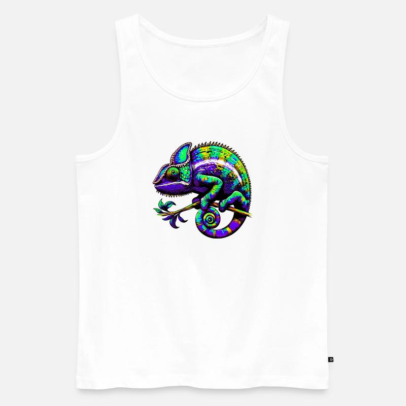 Chamäleon - Männer Premium Bio Tank Top - Weiß