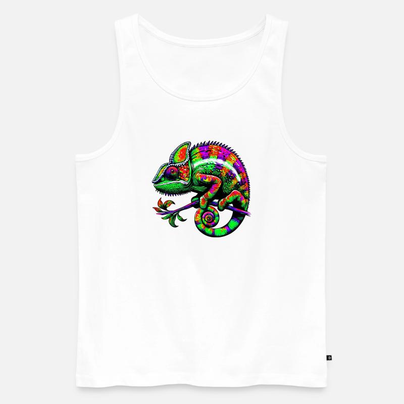 Chamäleon - Männer Premium Bio Tank Top - Weiß