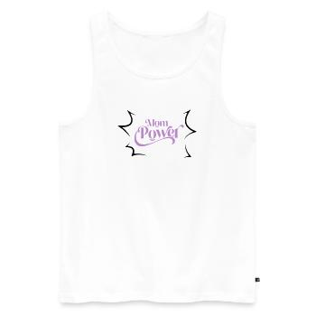 Mom power - Men's Premium Organic Tank Top - white - Front - AI Model Male 178 light (178cm)