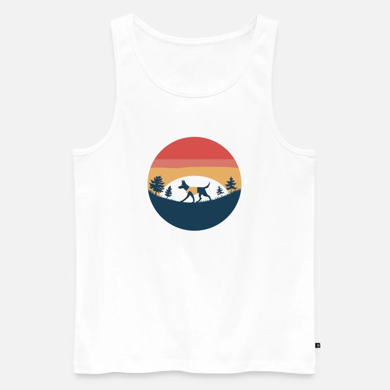 Hundewanderer - Männer Premium Bio Tank Top - Weiß