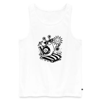 Snail - Débardeur bio Premium Homme - blanc - Devant - Michal (187cm)