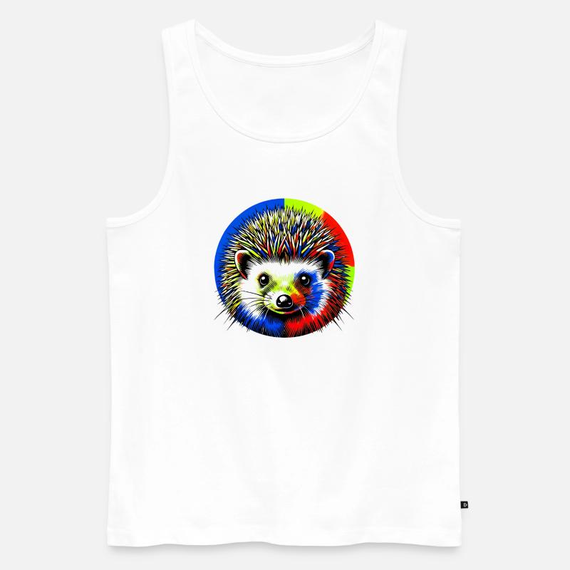 Igel - Männer Premium Bio Tank Top - Weiß