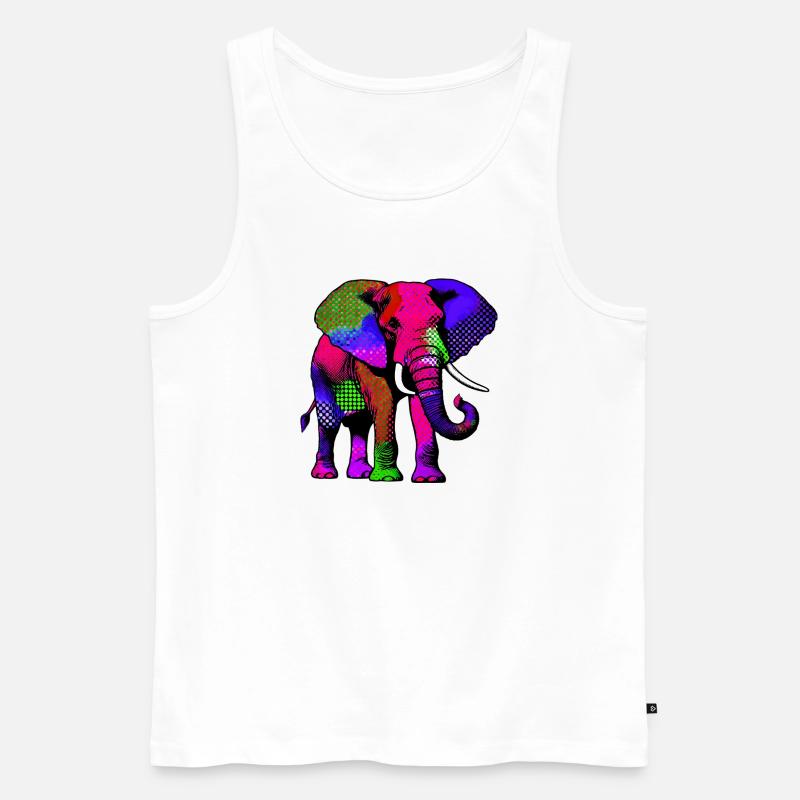 Elefant - Männer Premium Bio Tank Top - Weiß