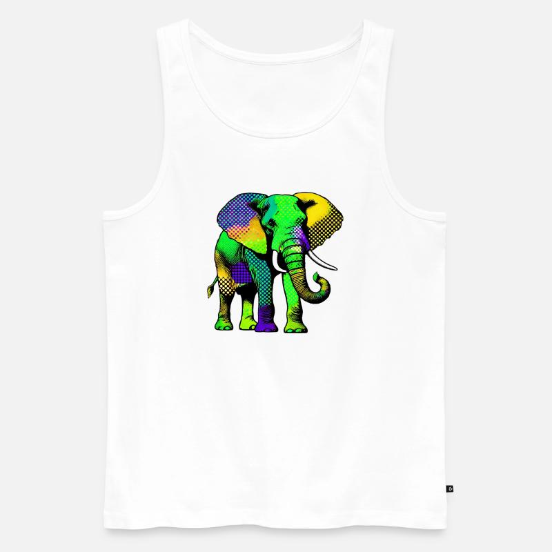 Elefant - Männer Premium Bio Tank Top - Weiß