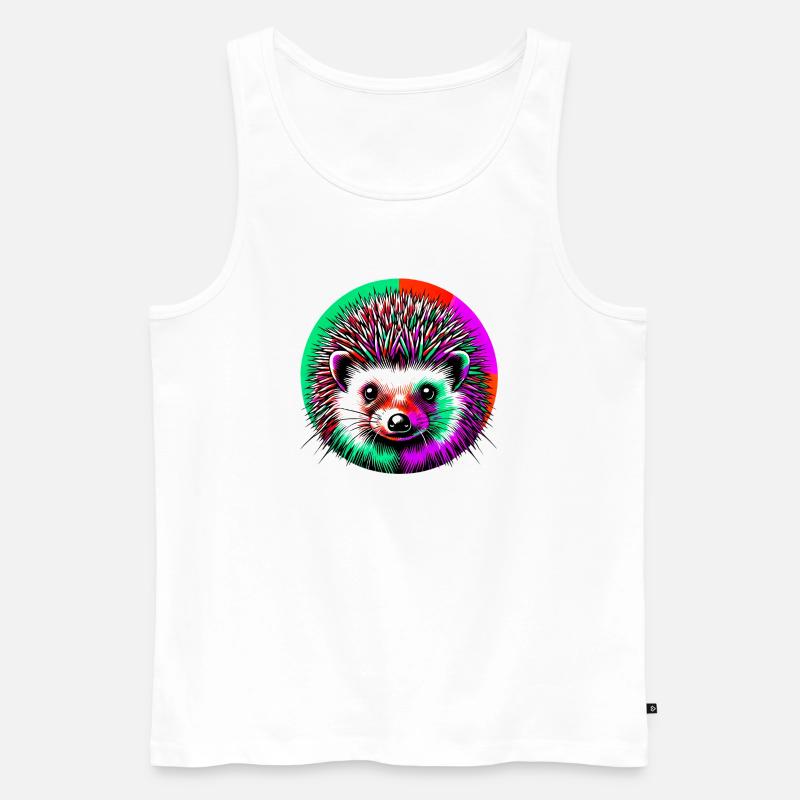 Igel - Männer Premium Bio Tank Top - Weiß