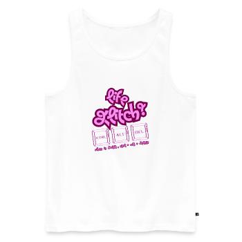 Life Glitch Keyboard - Männer Premium Bio Tank Top - Weiß - Vorne - AI Model Male 178 light (178cm)