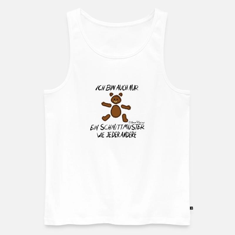 Muster Bärchen - Männer Premium Bio Tank Top - Weiß