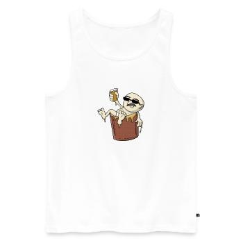 Every day is a moment to celebrate - Men's Premium Organic Tank Top - white - Front - Michal (187cm)
