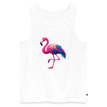 Flamingo - Men's Premium Organic Tank Top - white - Front - Michal (187cm)