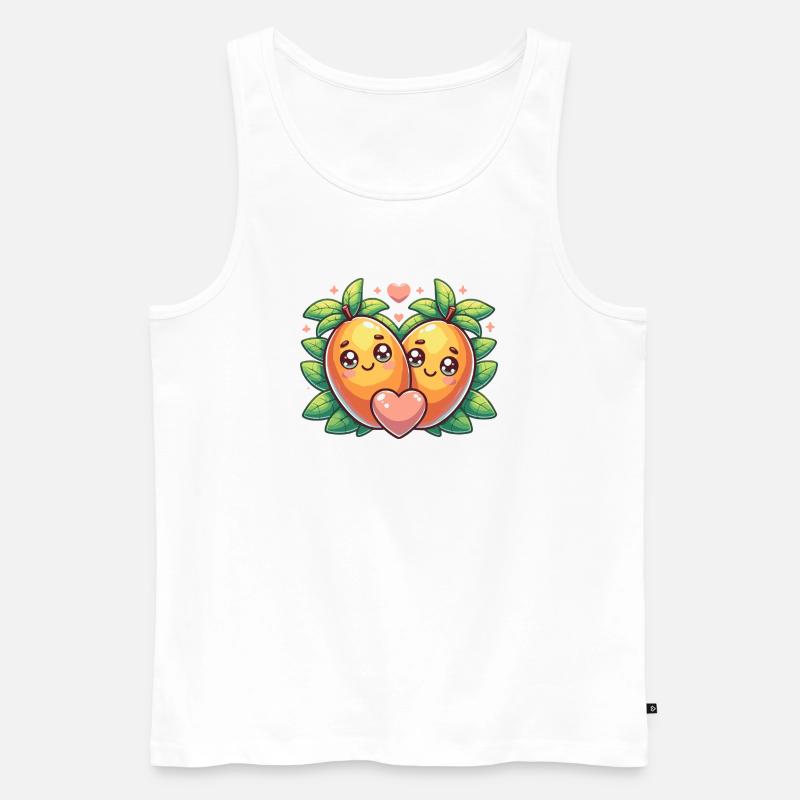 Süßes Mango Design - Paar Geschenk - Männer Premium Bio Tank Top - Weiß