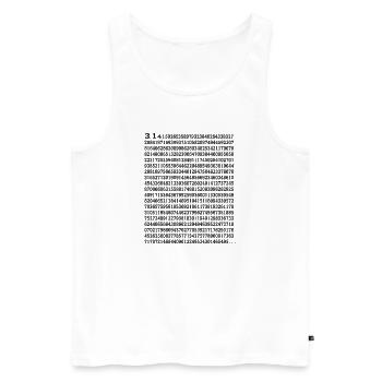 Bonne journée Pi - Débardeur bio Premium Homme - blanc - Devant - AI Model Male 178 light (178cm)