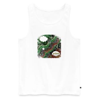 Pop Art Style Inverted - Men's Premium Organic Tank Top - white - Front - Michal (187cm)