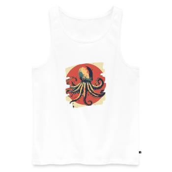 Pieuvre Pieuvre - Débardeur bio Premium Homme - blanc - Devant - Michal (187cm)