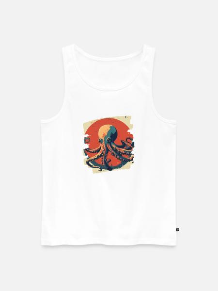 Octopus Octopus - Men's Premium Organic Tank Top - white