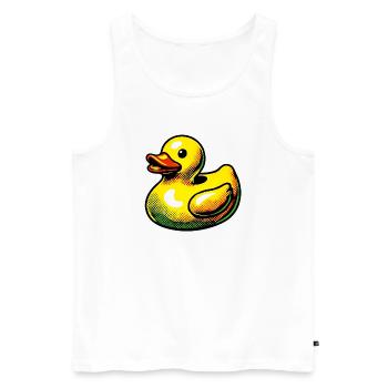 Ente Ente Ente Ente Ente - Männer Premium Bio Tank Top - Weiß - Vorne - AI Model Male 178 light (178cm)