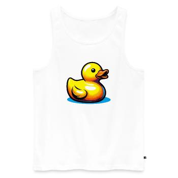 Ente Ente Ente Ente Ente - Männer Premium Bio Tank Top - Weiß - Vorne - AI Model Male 178 light (178cm)