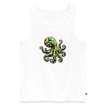 Krake - Männer Premium Bio Tank Top - Weiß - Vorne - Michal (187cm)