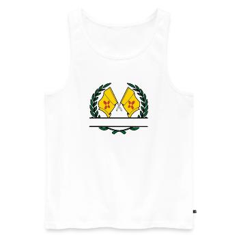 Flaggen USA New Mexico Lorbeerkranz Banner - Männer Premium Bio Tank Top - Weiß - Vorne - Michal (187cm)