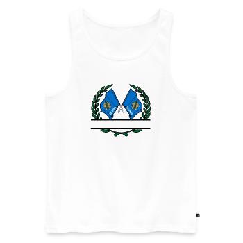 Flags USA Oklahoma laurel wreath banner - Men's Premium Organic Tank Top - white - Front - Michal (187cm)