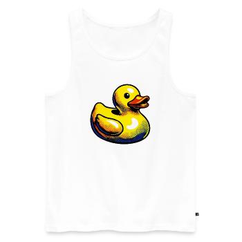 Ente Ente Ente Ente Ente - Männer Premium Bio Tank Top - Weiß - Vorne - AI Model Male 178 light (178cm)