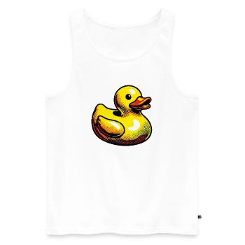 Ente Ente Ente Ente Ente - Männer Premium Bio Tank Top - Weiß - Vorne - AI Model Male 178 light (178cm)