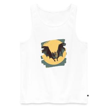 Fledermaus Retro - Männer Premium Bio Tank Top - Weiß - Vorne - Michal (187cm)
