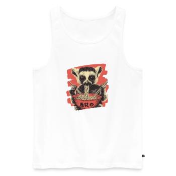 Lemur Ramen - Männer Premium Bio Tank Top - Weiß - Vorne - AI Model Male 178 light (178cm)