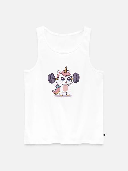 Einhorn-Athlet im Training - Männer Premium Bio Tank Top - Weiß