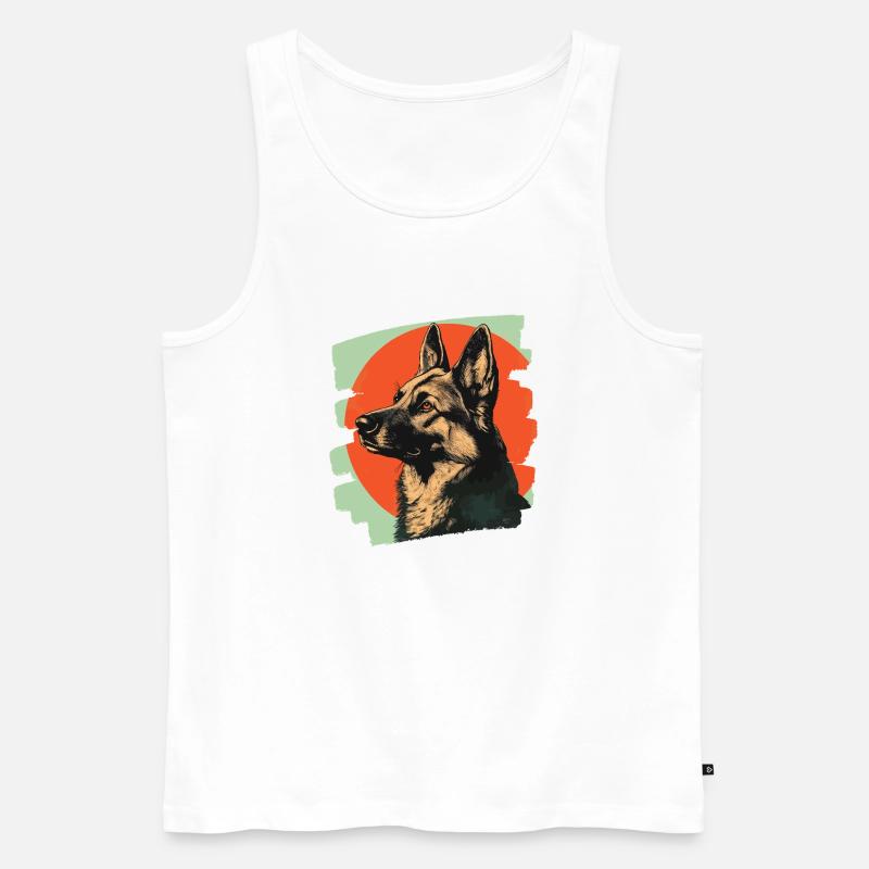 Schäferhund - Männer Premium Bio Tank Top - Weiß
