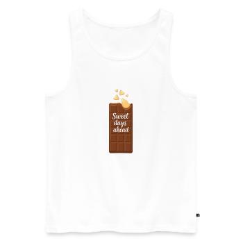 Sweet days ahead - Männer Premium Bio Tank Top - Weiß - Vorne - AI Model Male 178 light (178cm)