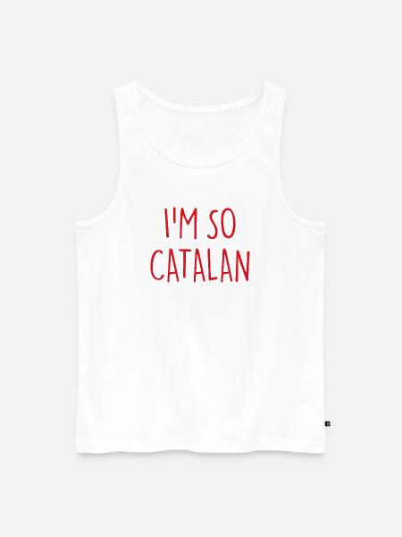I'M SO CATALAN Catalan Catalonia - Men's Premium Organic Tank Top - white
