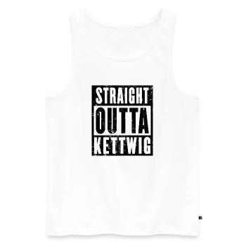 Kettwig, Ruhrgebiet, Ruhrpott, Essen-Kettwig - Männer Premium Bio Tank Top - Weiß - Vorne - Michal (187cm)