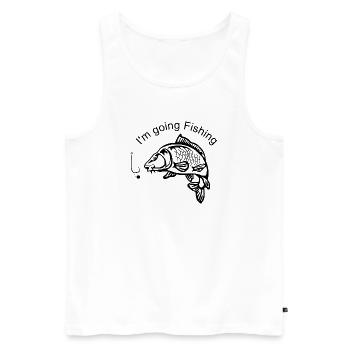 Carpfishing - Männer Premium Bio Tank Top - Weiß - Vorne - Michal (187cm)