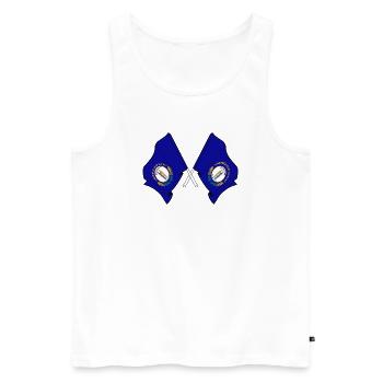 Zwei Flaggen durchquerten Kentucky - Männer Premium Bio Tank Top - Weiß - Vorne - AI Model Male 178 light (178cm)