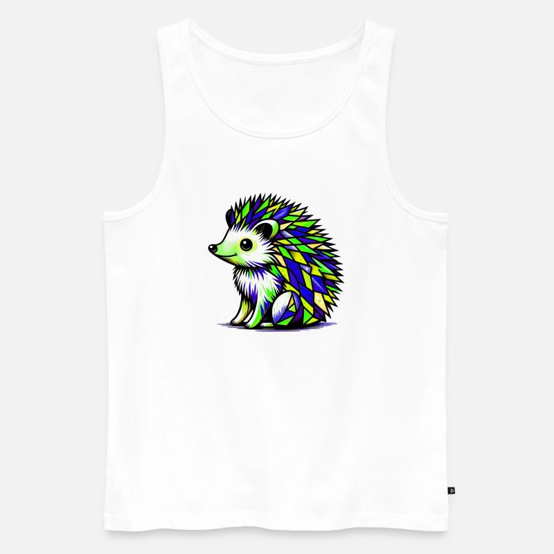 Igel - Männer Premium Bio Tank Top - Weiß